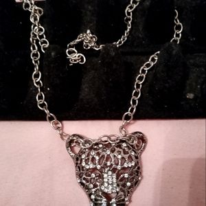 Tiger silver necklace